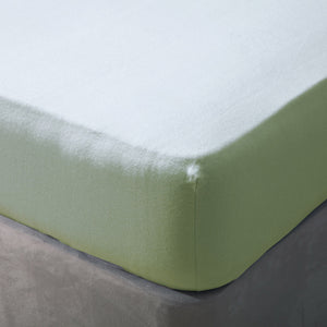 Belledorm Brushed Cotton Fitted Sheet (Green Apple) (Full) (UK - Double)