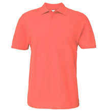 Load image into Gallery viewer, Gildan Softstyle Mens Short Sleeve Double Pique Polo Shirt (Bright Salmon)