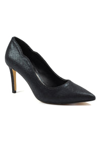 Womens/Ladies Nigella Court Shoes - Black