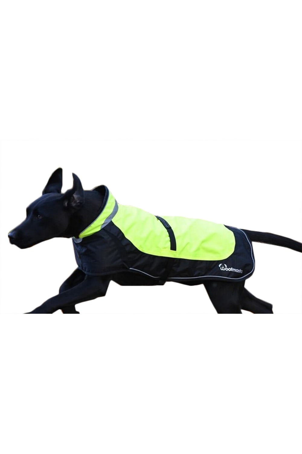Woofmasta Hi-Viz Flashing Dog Coat (Fluorescent Yellow) (8 inches)