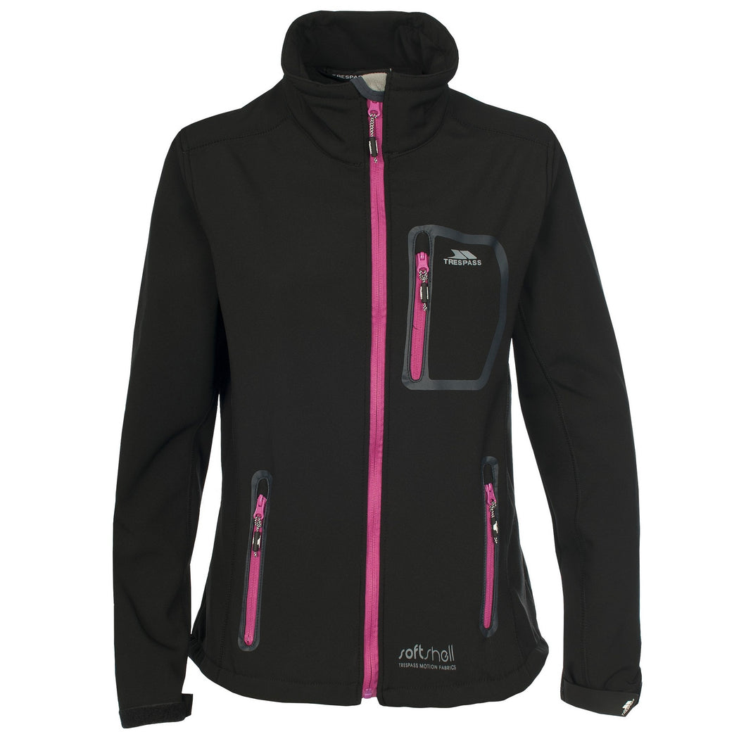 Trespass Womens/Ladies Homelake Windproof Softshell Jacket (Black)