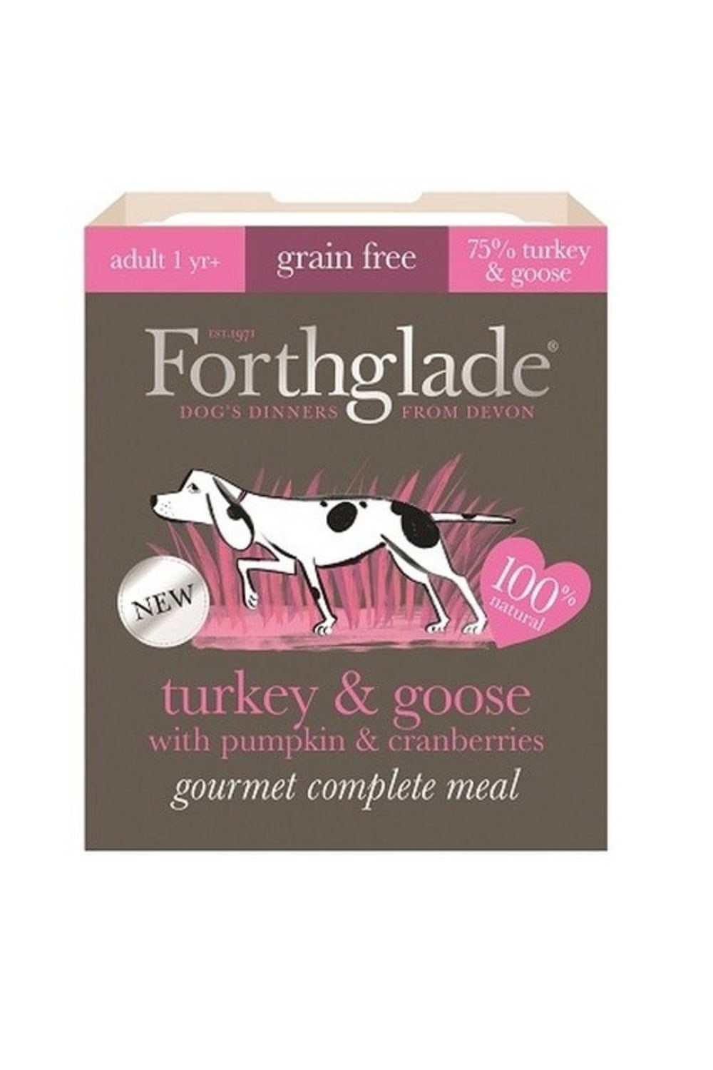 Forthglade Gourmet Grain Free Turkey & Goose Adult Dog Food (May Vary) (7x0.87lbs)