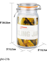 Load image into Gallery viewer, 47 oz. Glass Pickling Jar with Wire Bail Lid and Rubber Seal Gasket