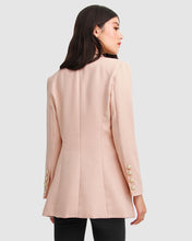 Load image into Gallery viewer, Princess Polina Textured Weave Blazer - Blush