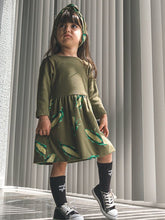 Load image into Gallery viewer, Khaki Green Corn Jersey Dress