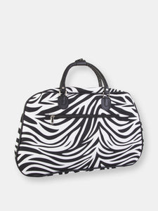 World Traveler Women’s Carry-On Overnight Weekender Bag Black and White Zebra