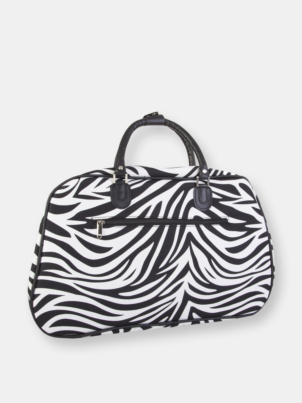 World Traveler Women’s Carry-On Overnight Weekender Bag Black and White Zebra