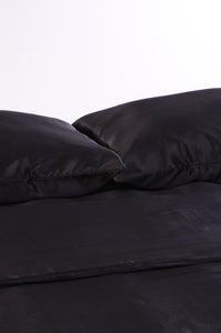 Black 100% Silk Duvet Cover