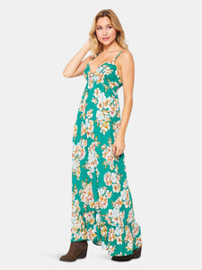 Leona Floral Maxi Dress | Green