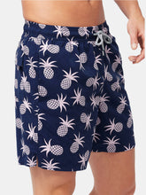 Load image into Gallery viewer, Mens Shell Pink Pineapple Swim Trunks