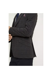 Mens Checked Slim Suit Jacket