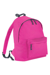 Fashion Backpack / Rucksack Pack of 2 (18 Liters) - Fuchsia/Graphite