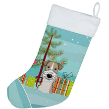 Load image into Gallery viewer, Christmas Tree and Wire Haired Fox Terrier Christmas Stocking