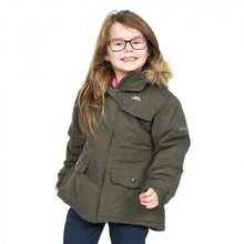 Load image into Gallery viewer, Trespass Childrens Girls Greer Waterproof Parka Jacket (Thyme)