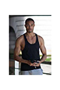 Skinnifit Mens Plain Sleeveless Muscle Vest (Black)