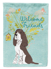Load image into Gallery viewer, 11 x 15 1/2 in. Polyester Welcome Friends Brown Springer Spaniel Garden Flag 2-Sided 2-Ply