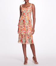 Load image into Gallery viewer, Floral Printed Chiffon Knife-Pleated Mini Dress
