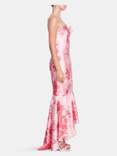 Load image into Gallery viewer, Abstract-Printed Tiered Tulle Gown