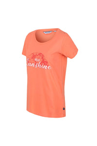 Womens/Ladies Filandra IV Graphic T-Shirt - Coral