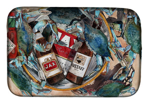 14 in x 21 in New Orleans Beers and Crabs Dish Drying Mat
