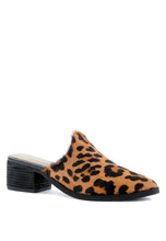 Load image into Gallery viewer, Palma Leopard Print Stacked Heel Mules