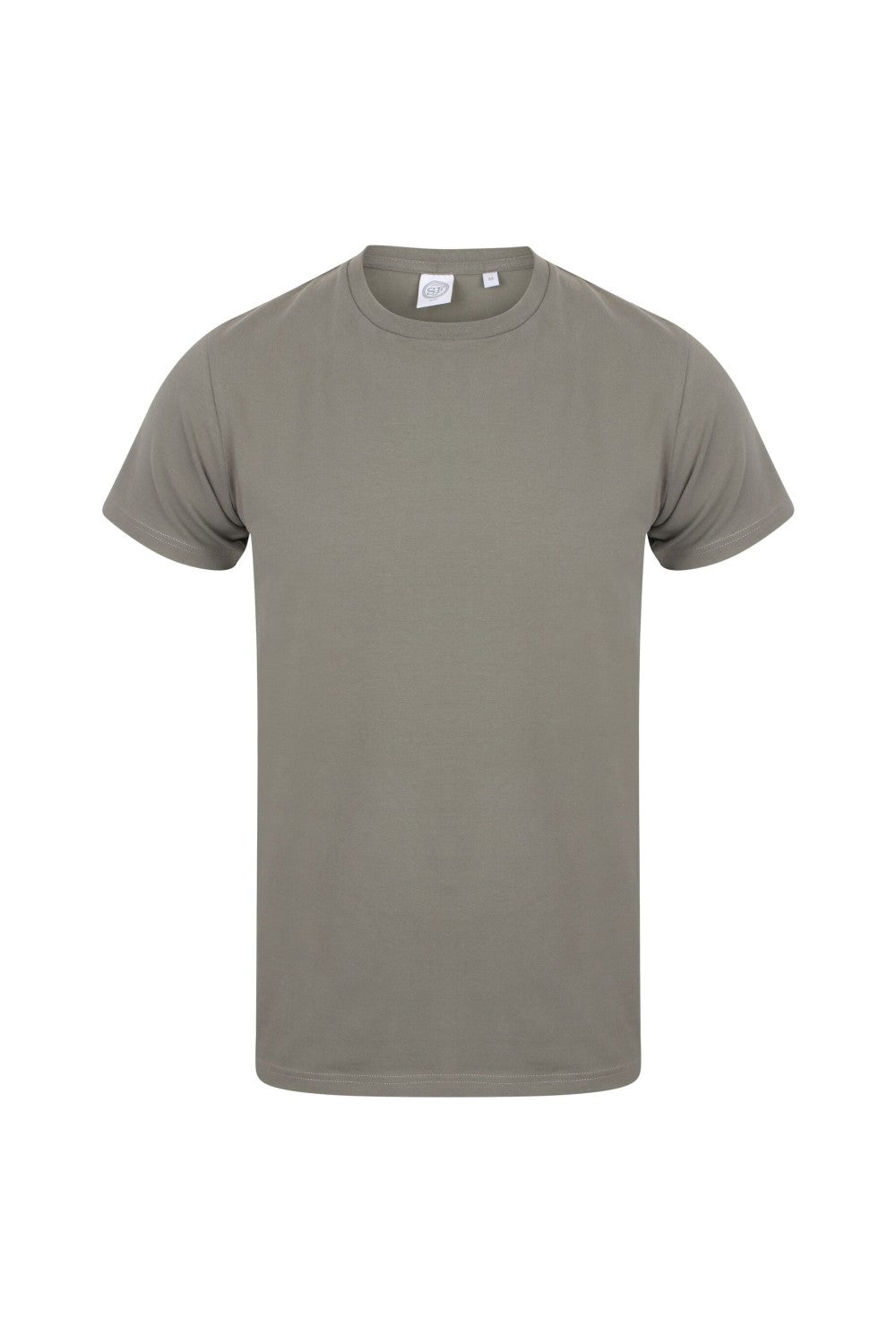 Skinni Fit Men Mens Feel Good Stretch Short Sleeve T-Shirt (Khaki)
