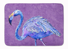 Load image into Gallery viewer, 19 in x 27 in Flamingo on Purple Machine Washable Memory Foam Mat