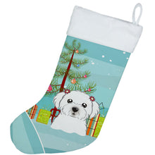 Load image into Gallery viewer, Christmas Tree And Maltese Christmas Stocking