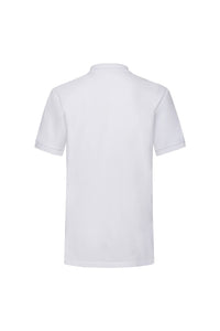 Fruit Of The Loom Mens 65/35 Heavyweight Pique Short Sleeve Polo Shirt (White)