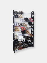 Load image into Gallery viewer, 50 Pair Metal Shoe Rack, Black