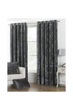 Load image into Gallery viewer, Riva Paoletti Verona Eyelet Curtains (Pewter) (46 x 54in)