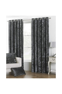 Riva Paoletti Verona Eyelet Curtains (Pewter) (46 x 54in)