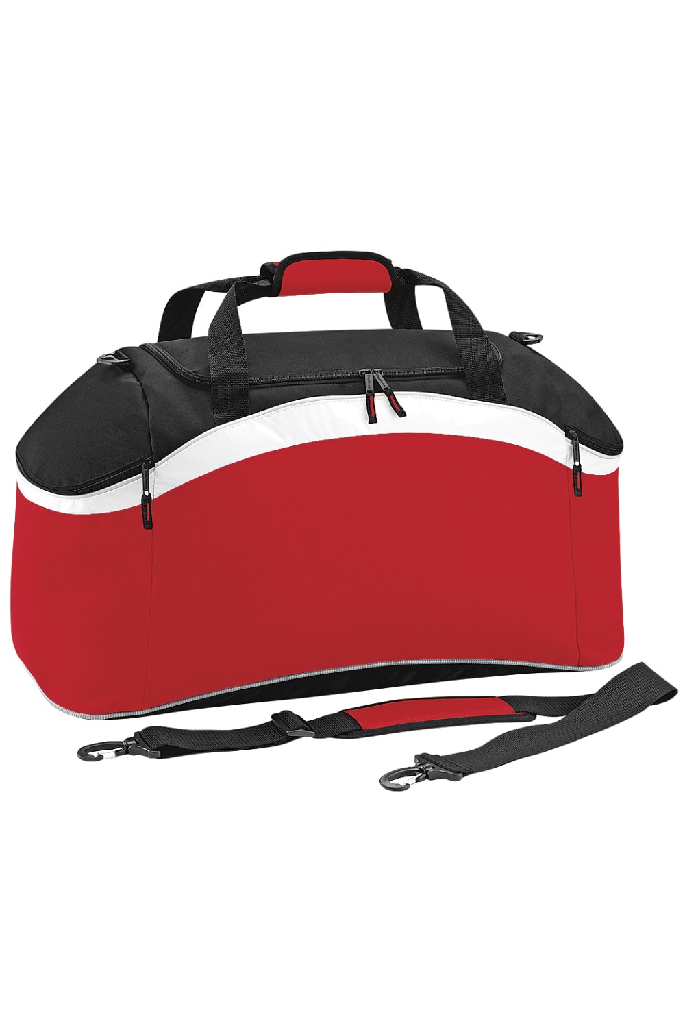BagBase Teamwear Sport Holdall / Duffel Bag (54 Liters) (Pack of 2) (Classic Red/ Black/ White) (One Size)