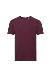 Russell Mens Authentic Pure Organic T-Shirt (Burgundy)