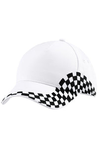 Beechfield Unisex Grand Prix Baseball Cap (White)