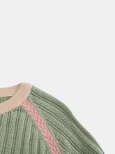 Load image into Gallery viewer, Crew Neck Knit Top - Green Tea