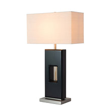 Load image into Gallery viewer, Nova of California Deus Ex Machina 29&quot; Table Lamp in Espresso and Brushed Nickel with night light feature and dimmer switch