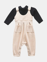 Load image into Gallery viewer, Beige Overalls Outfit