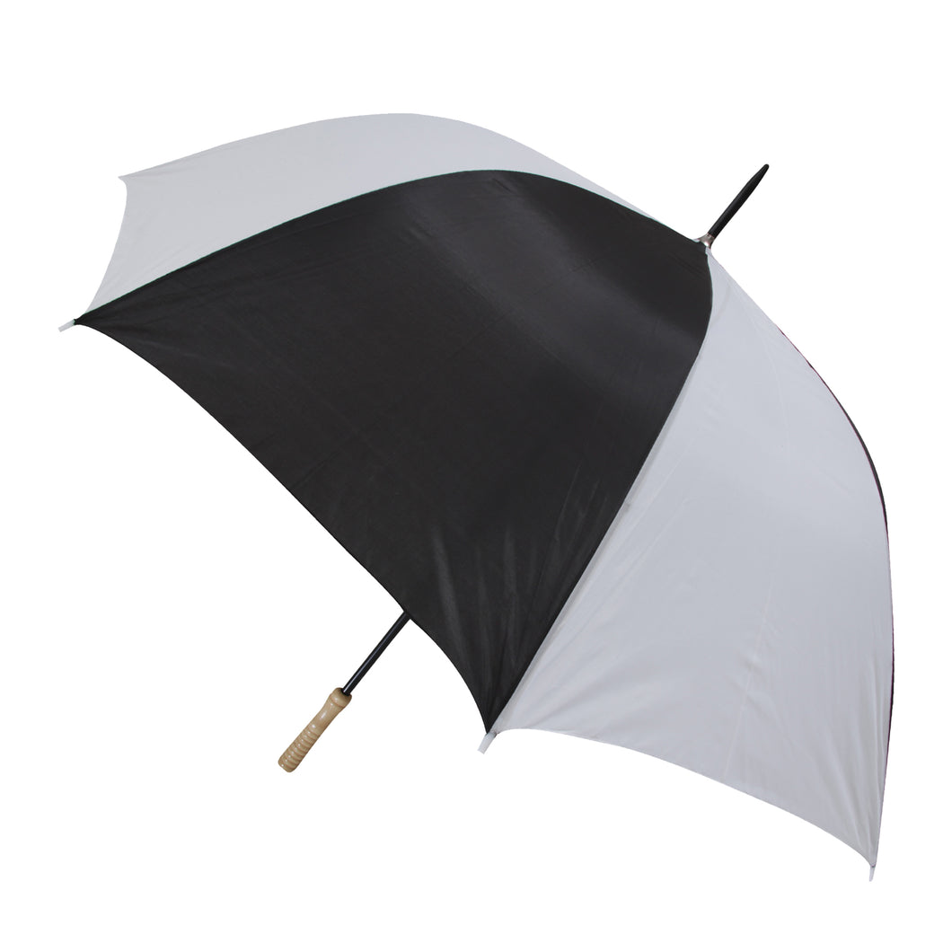 Mens/Womens Unisex Large Automatic Stripe Design Golf Umbrella (Black and white) (See Description)