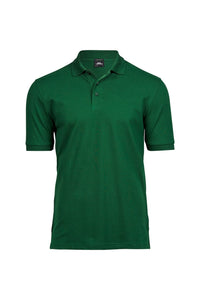 Tee Jays Mens Luxury Stretch Short Sleeve Polo Shirt (Forest Green)