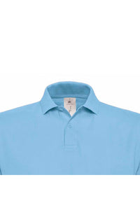 B&C ID.001 Unisex Adults Short Sleeve Polo Shirt (Light Blue)