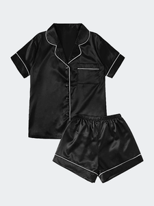 Short 100% Silk Pajama Set, Ursa