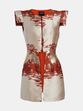 Load image into Gallery viewer, Gold Jacquard Tunic Dress