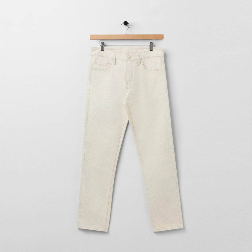 Slim Leg Denim Jeans - Oatmeal