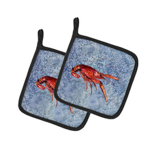Load image into Gallery viewer, Crawfish Cool Water Pair of Pot Holders