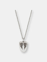 Load image into Gallery viewer, Angel Wing Enamel Shield Necklace