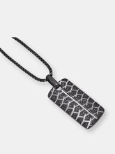 Load image into Gallery viewer, Born Drifter Black Rhodium Plated Sterling Silver Tire Tread Black Diamond Tag