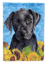 Load image into Gallery viewer, Labrador In Summer Flowers Garden Flag 2-Sided 2-Ply