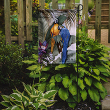 Load image into Gallery viewer, 11 x 15 1/2 in. Polyester Parrots Blue and Gold Macaws Garden Flag 2-Sided 2-Ply