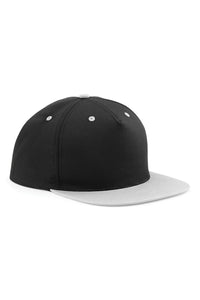 Unisex 5 Panel Contrast Snapback Cap (Pack of 2) - Black/ Grey